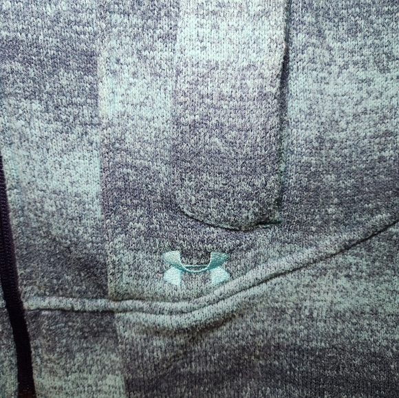 Under Armour Storm Full Zip Hoodie Womens Size XS Long Teal  Sweater - Picture 2 of 7